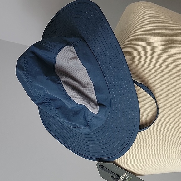 REI NEW Kid's Paddler Thunder Blue SPF 50 Adjustable Strap Hat Size 4-7 Yr - Picture 4 of 9